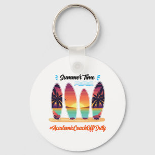 Coach Off Duty Summer Time End Of School Year Key Ring