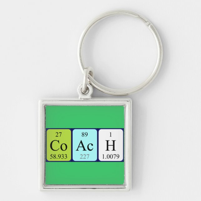 Coach periodic table keyring (Front)