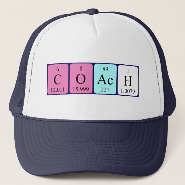 Coach periodic table name hat (Front)