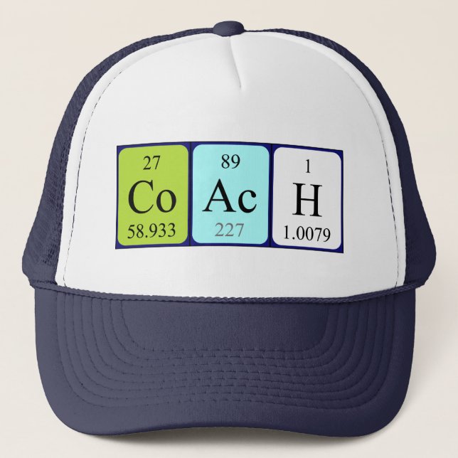 Coach periodic table name hat (Front)