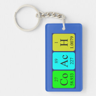 Coach periodic table name keyring