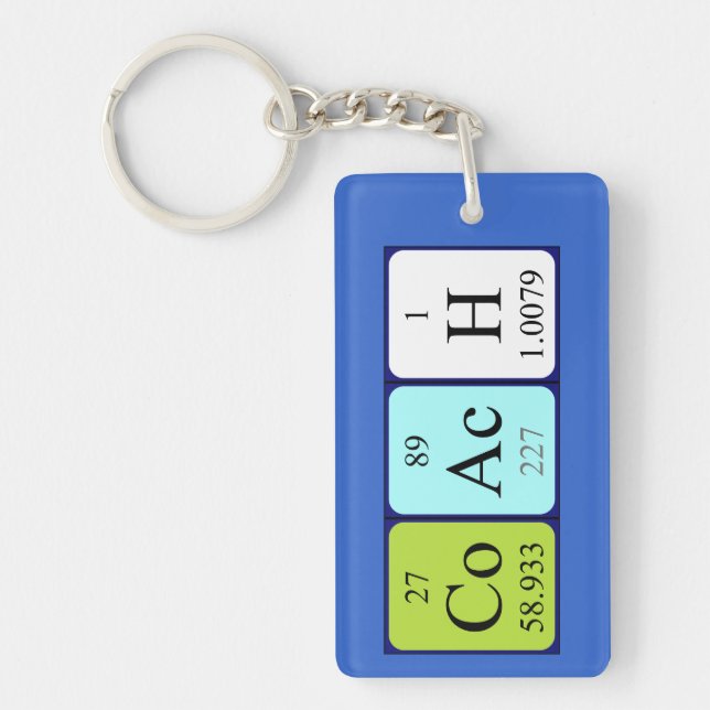 Coach periodic table name keyring (Front)