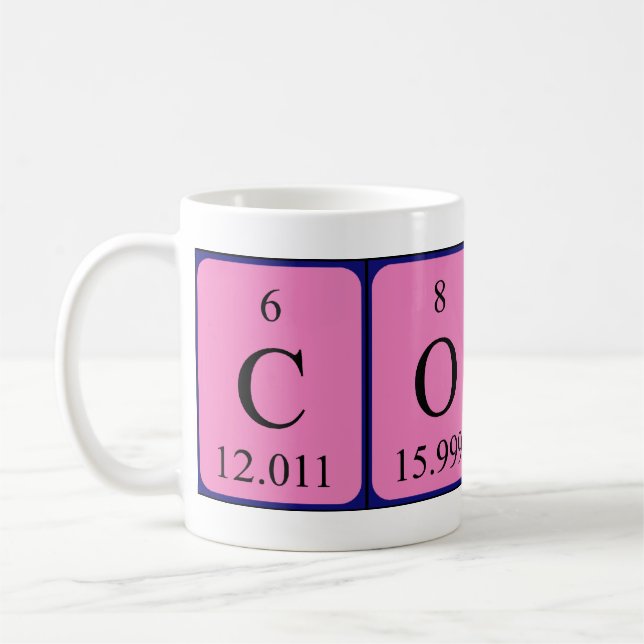 Coach periodic table name mug (Left)