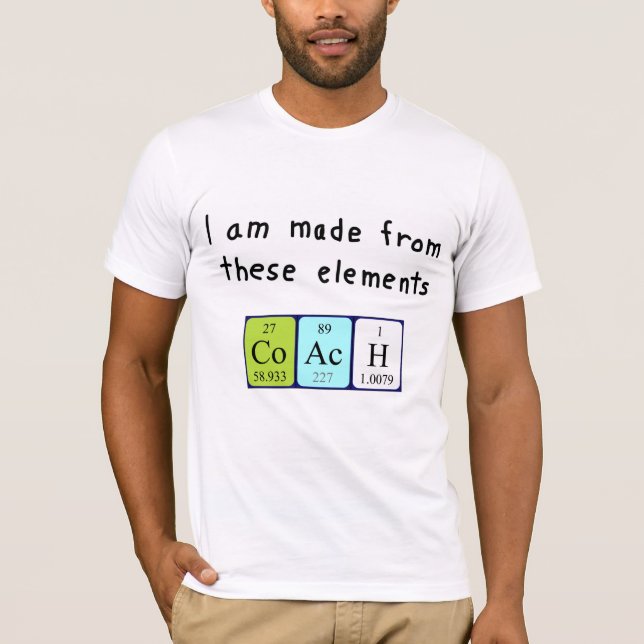Coach periodic table name shirt (Front)