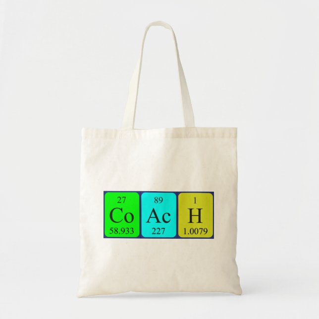 Coach periodic table name tote bag (Front)