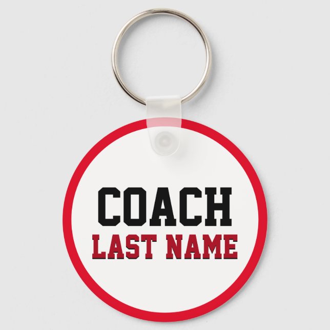 Coach Personalised Last Name Key Ring (Front)