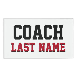 Coach Personalised Last Name Tag