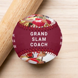 Coach Photo Burgundy Red Baseball