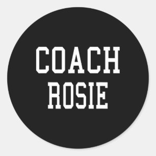Coach Rosie Custom Footbyll Soccer Bysebyll Team Classic Round Sticker