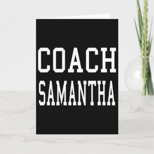 Coach Samantha Custom Footbyll Soccer Bysebyll Tea Card