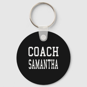 Coach Samantha Custom Footbyll Soccer Bysebyll Tea Key Ring