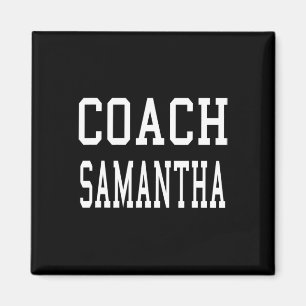 Coach Samantha Custom Footbyll Soccer Bysebyll Tea Magnet