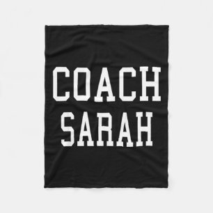Coach Sarah Custom Football Soccer Baseball Team T Fleece Blanket