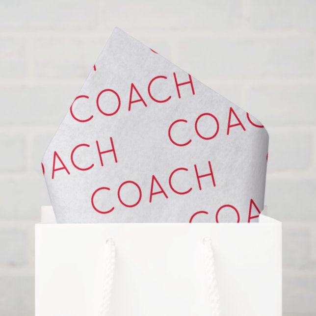 Coach School Sports Team Colours Modern Fun Tissue Paper (Gift Bag)