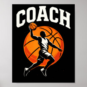 Coach - Sketll Athlete Jump Team Sport Poster