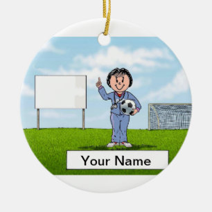 Coach, Soccer - Female Ceramic Ornament