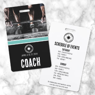 Coach Sports Event ID Badge