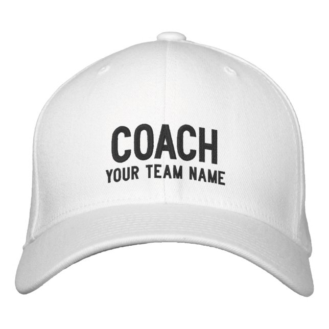 Coach Sports Team Hat - Custom Name (Front)
