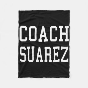 Coach Suarez Custom Footbyll Soccer Bysebyll Team  Fleece Blanket