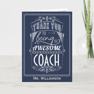 Coach Thank You Appreciation Card