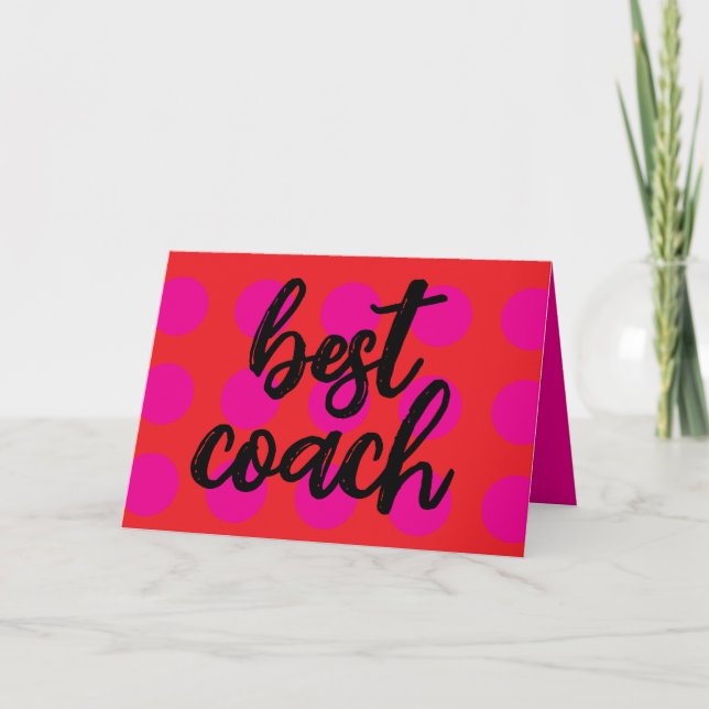 Coach Thank You Card, Coach Appreciation Card (Front)