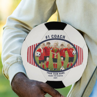 Coach Thank You Team Photo Personalised Soccer Ball