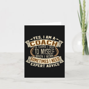 Coach trainer funny phrase coach performance card