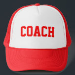 COACH Trucker Hat {Red}<br><div class="desc">The perfect gift for your coach!</div>