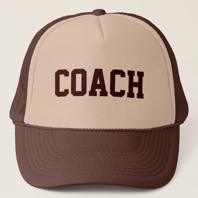 COACH Trucker Hat {Tan & Brown} (Front)