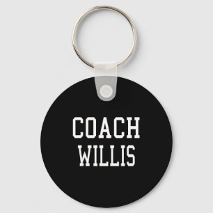 Coach Willis Custom Football Soccer Baseball Team Key Ring