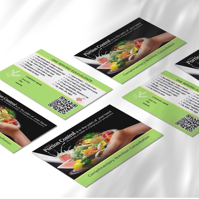Coaching Business Cards with Special Offer (Elevate your nutrition coaching with business cards designed for advocates of healthy eating.)