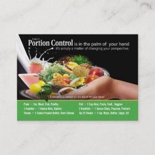 Coaching Portion Control Business Cards