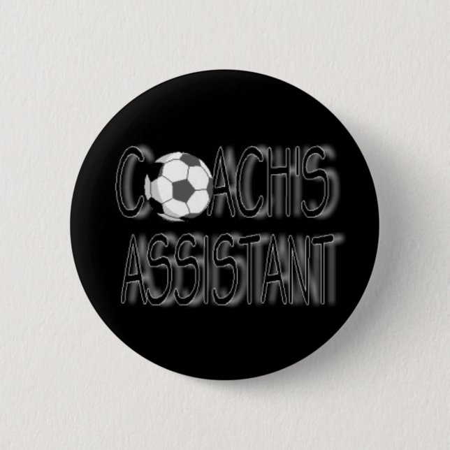 coach's assistant 6 cm round badge (Front)