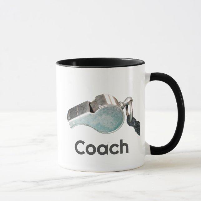 Coach's Whistle Personalised Mug (Right)