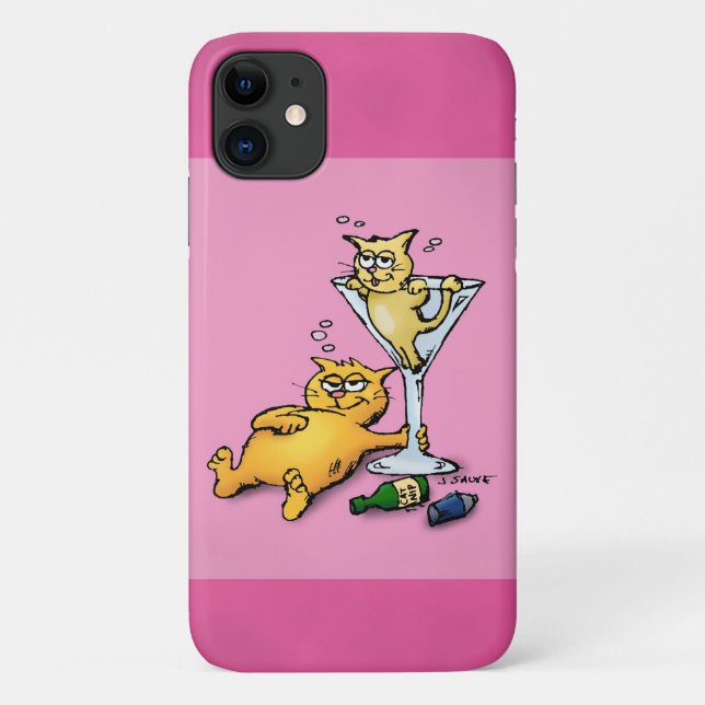 Coackails & Kittens Pink Cartoon Case-Mate iPhone Case (Back)