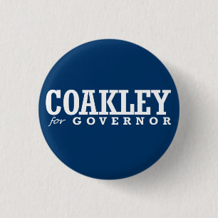 COAKLEY FOR GOVERNOR 2014 3 CM ROUND BADGE