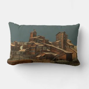 Coal Anthracite Coal Mining Coal Miner Mine Art Lumbar Cushion