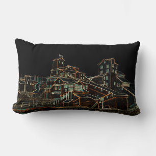 Coal Anthracite Coal Mining Coal Miner Mine neon Lumbar Cushion