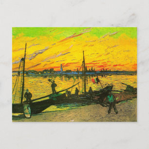 Coal Barges Van Gogh Fine Art Postcard