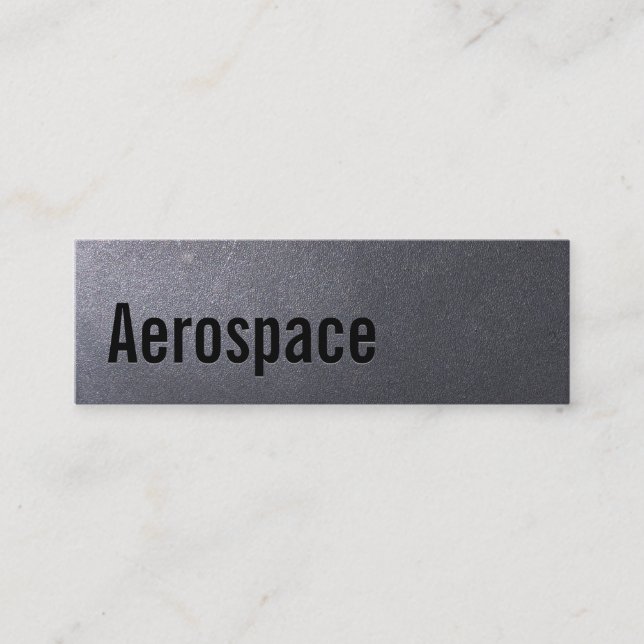 Coal Black Aerospace Engineer Mini Business Card (Front)