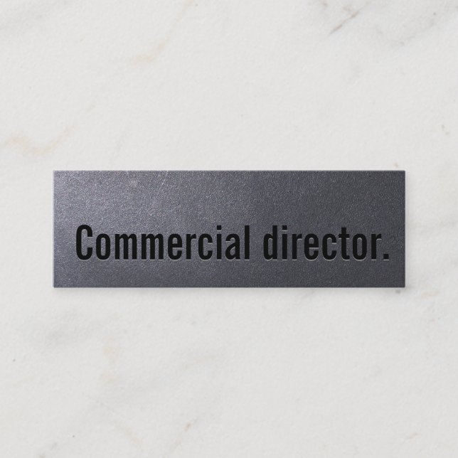 Coal Black Commercial Director Mini Business Card (Front)