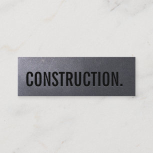 Coal Black Construction Mini Business Card