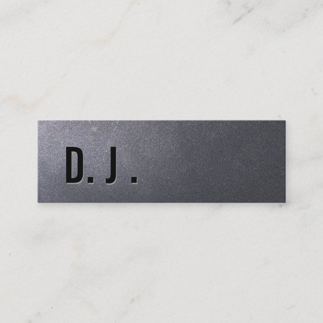 Coal Black DJ Mini Business Card (Front)