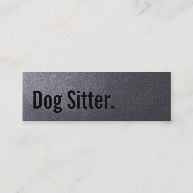 Coal Black Dog Sitter Mini Business Card (Front)