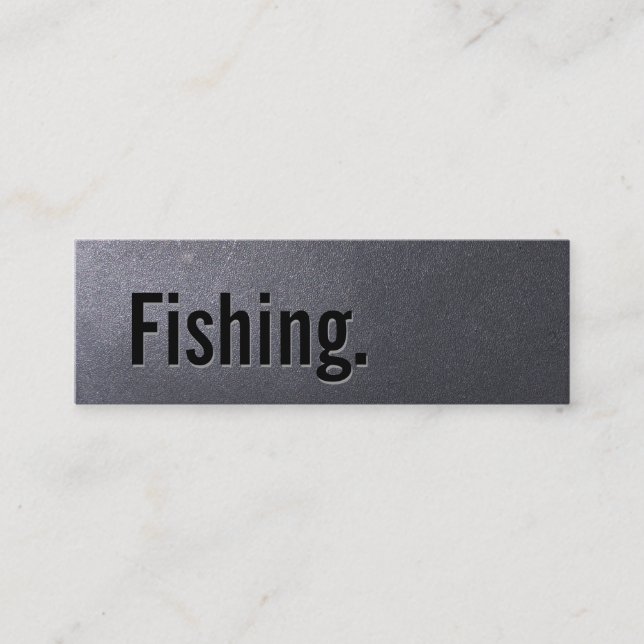 Coal Black Fishing Mini Business Card (Front)