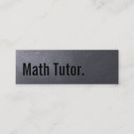 Coal Black Math Tutor Mini Business Card<br><div class="desc">Coal Black Math Tutor Mini Business Card.</div>