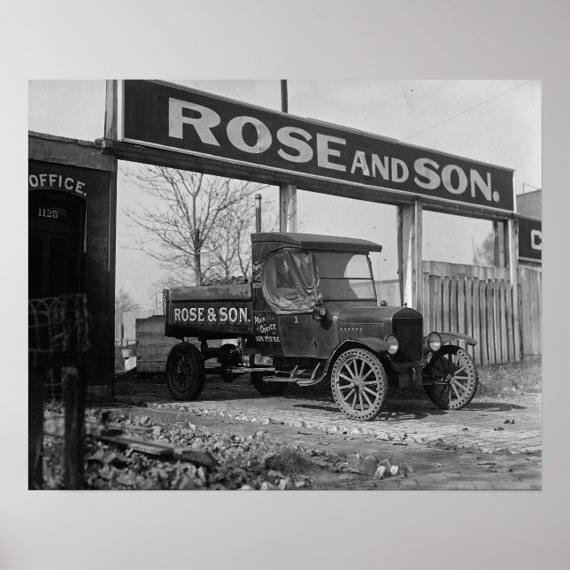 Coal Delivery Truck, 1925. Vintage Photo Poster (Front)