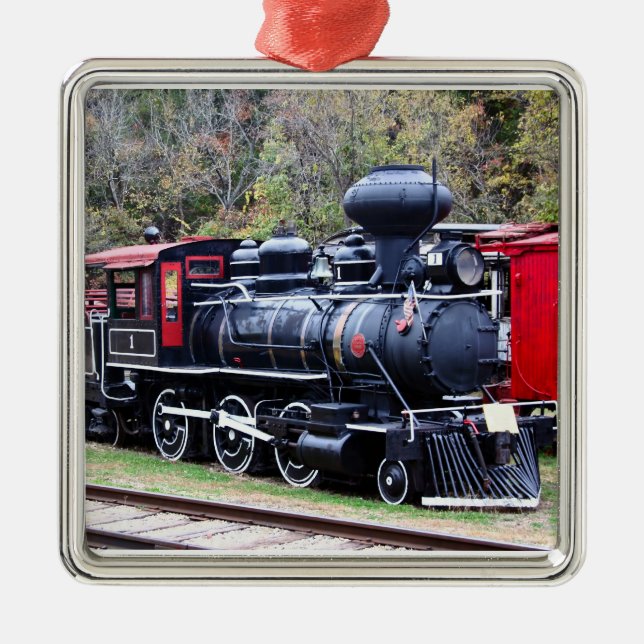 Coal Engine Train Metal Tree Decoration (Front)