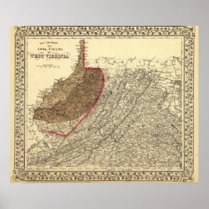 Coal fields in West Virginia Poster