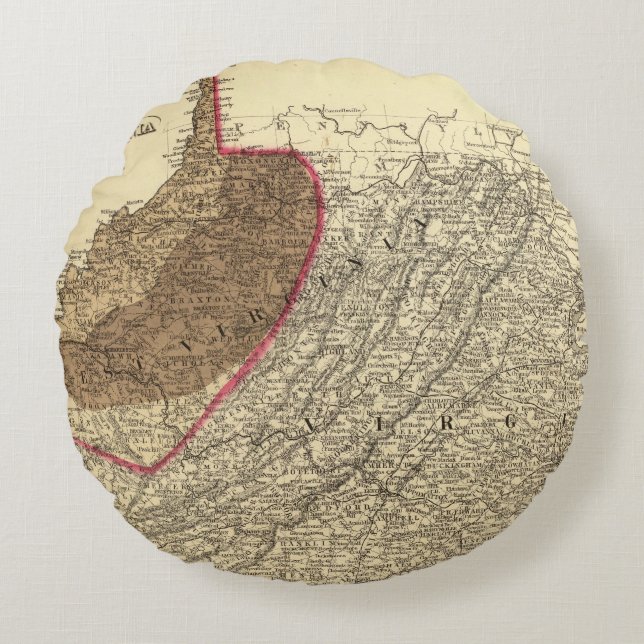 Coal fields in West Virginia Round Cushion (Front)